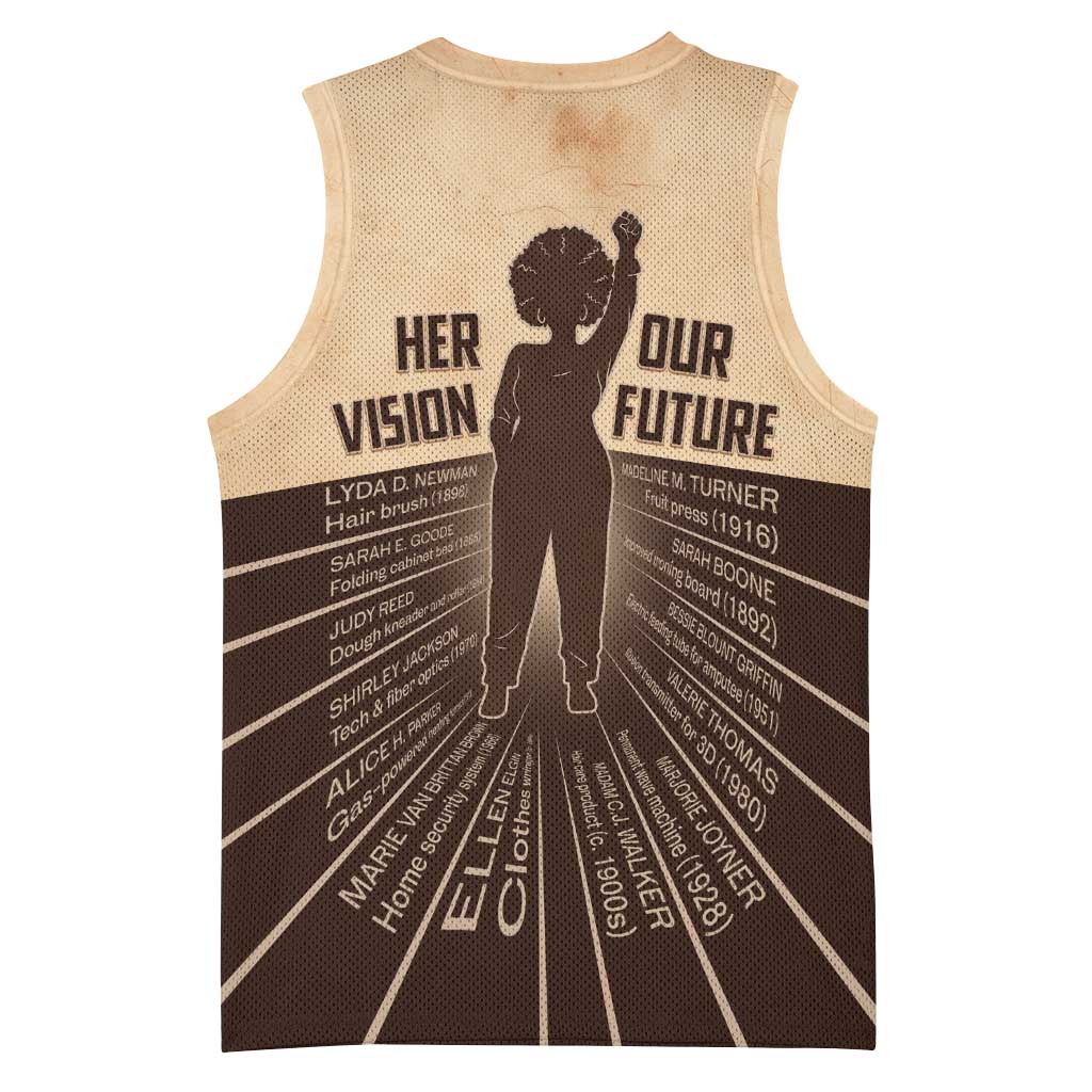 Her Vision Our Future Basketball Jersey African Influential Black Women Inventors and Pioneers - Wonder Print Shop