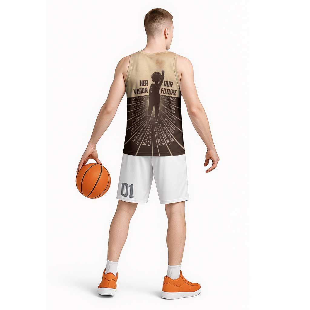 Her Vision Our Future Basketball Jersey African Influential Black Women Inventors and Pioneers - Wonder Print Shop