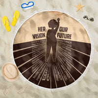 Her Vision Our Future Beach Blanket African Influential Black Women Inventors and Pioneers - Wonder Print Shop
