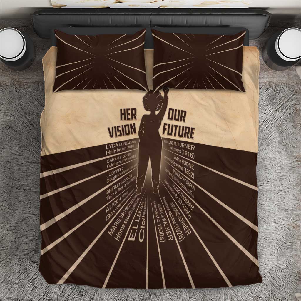 Her Vision Our Future Bedding Set African Influential Black Women Inventors and Pioneers - Wonder Print Shop