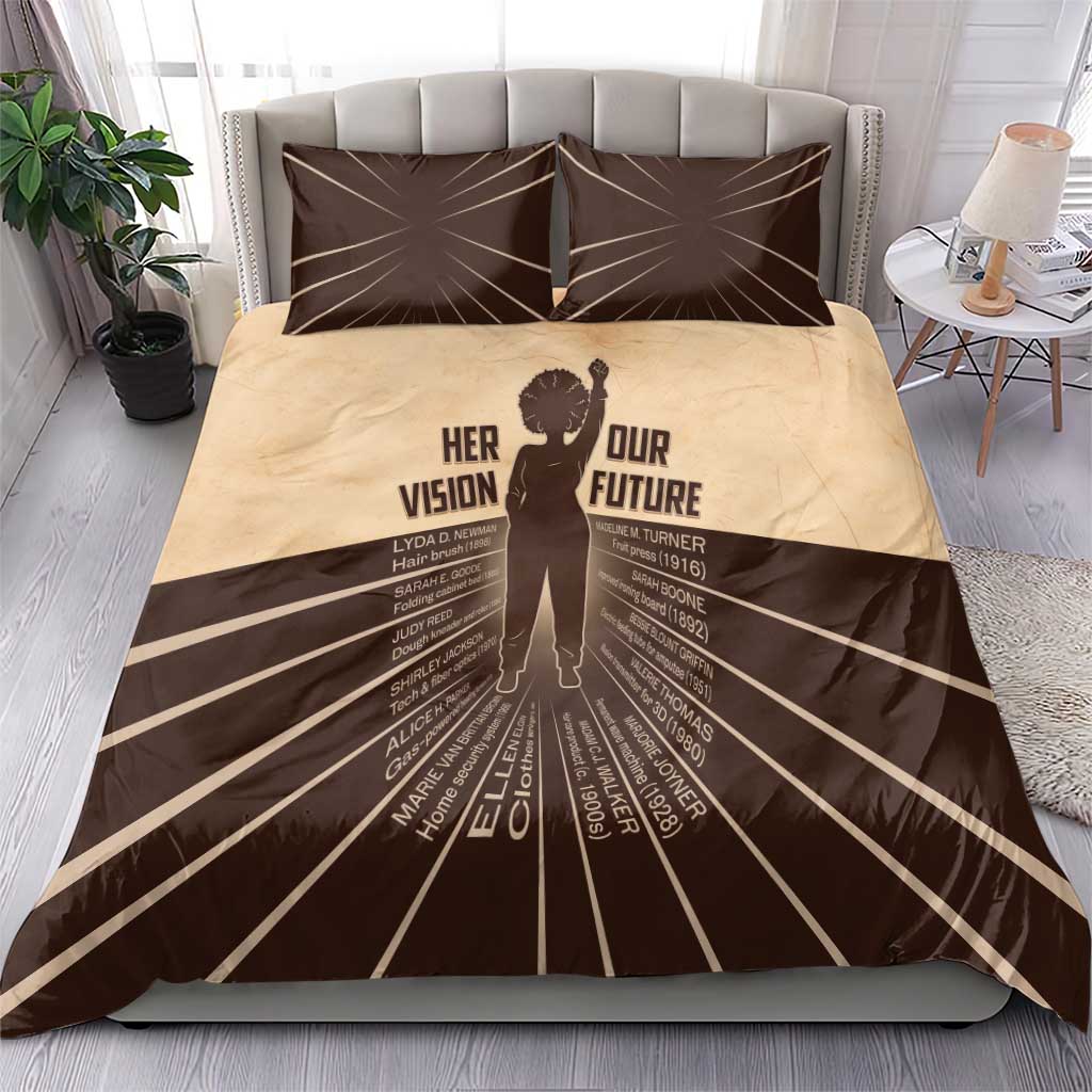 Her Vision Our Future Bedding Set African Influential Black Women Inventors and Pioneers - Wonder Print Shop