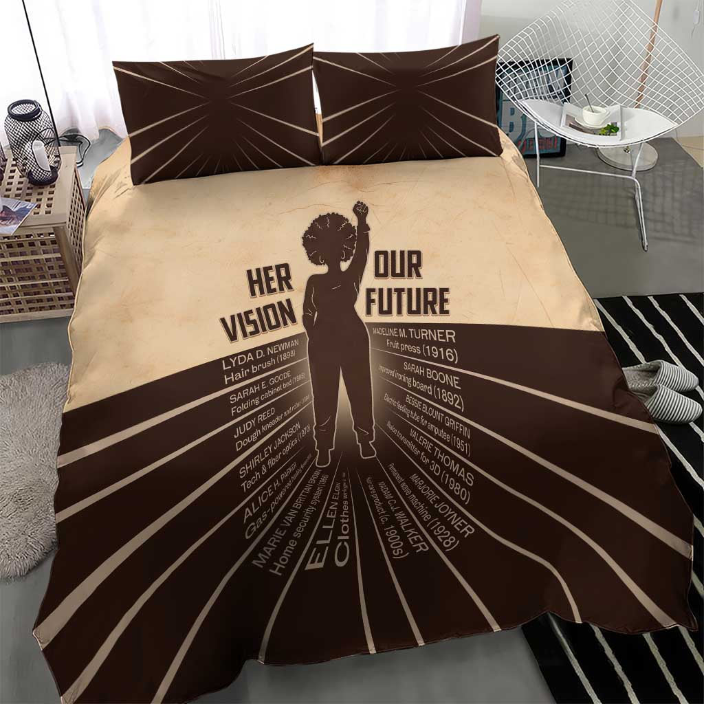 Her Vision Our Future Bedding Set African Influential Black Women Inventors and Pioneers - Wonder Print Shop