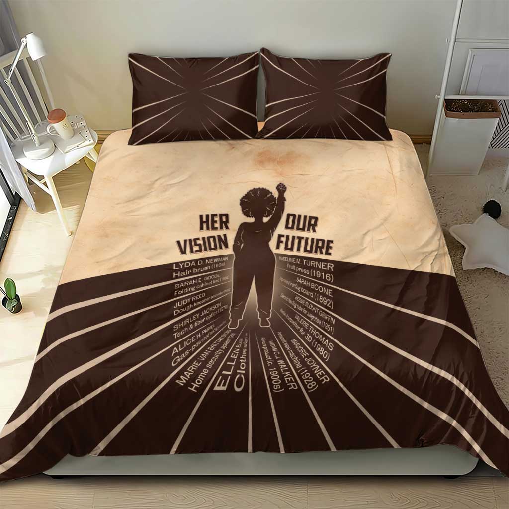 Her Vision Our Future Bedding Set African Influential Black Women Inventors and Pioneers - Wonder Print Shop