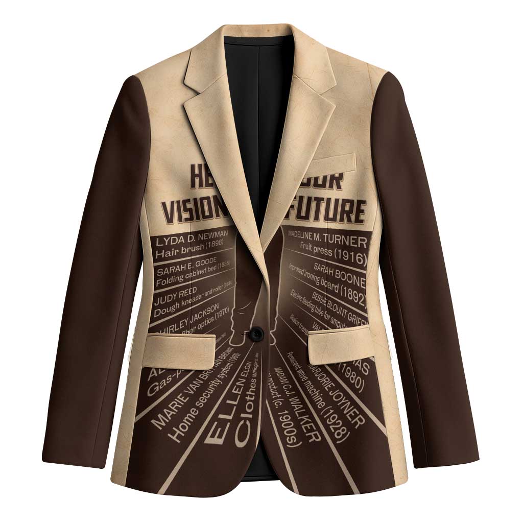 Her Vision Our Future Blazer African Influential Black Women Inventors and Pioneers - Wonder Print Shop