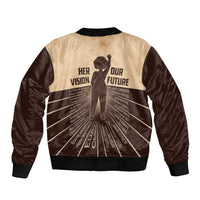 Her Vision Our Future Bomber Jacket African Influential Black Women Inventors and Pioneers - undefined