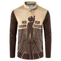Her Vision Our Future Button Sweatshirt African Influential Black Women Inventors and Pioneers - Wonder Print Shop