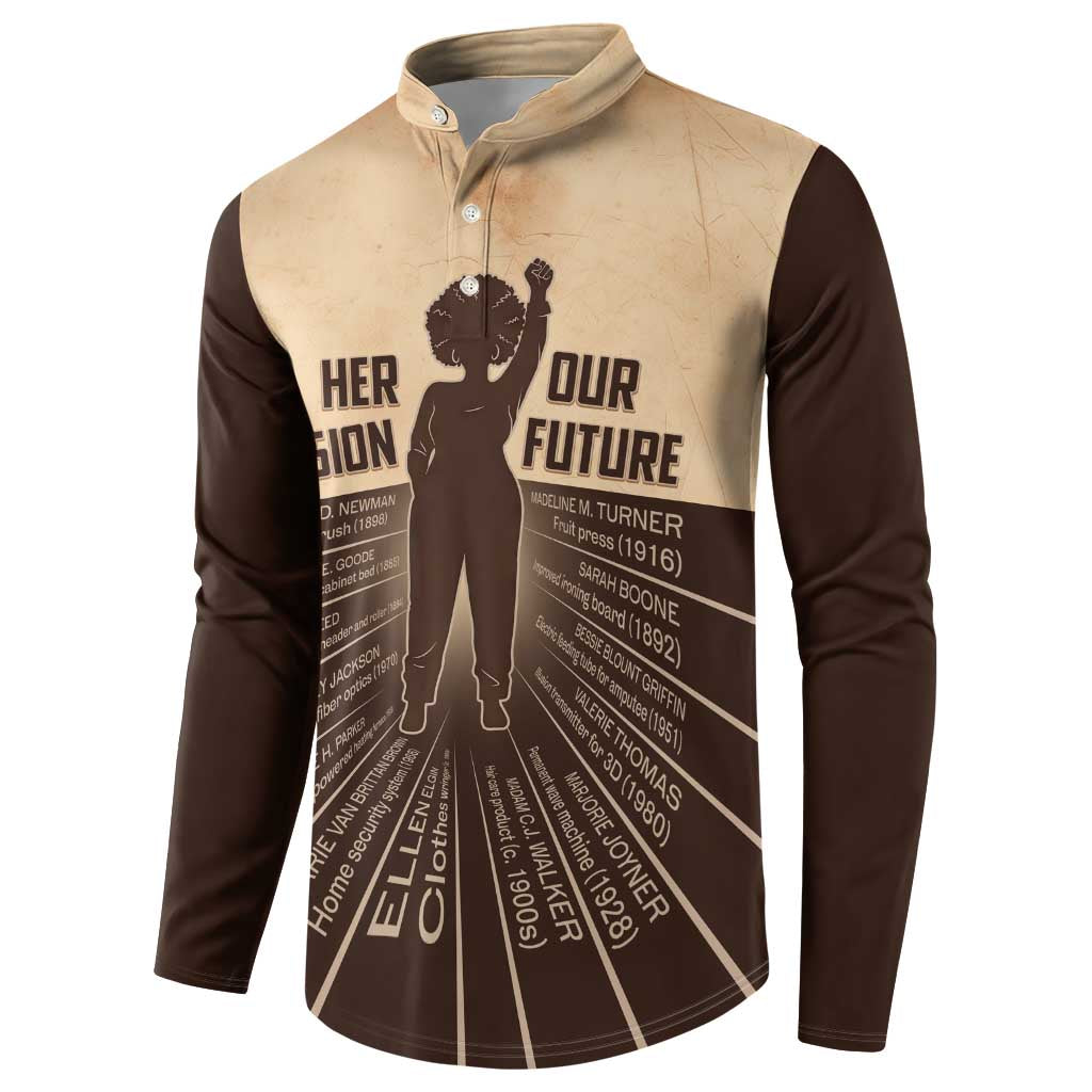 Her Vision Our Future Button Sweatshirt African Influential Black Women Inventors and Pioneers - Wonder Print Shop