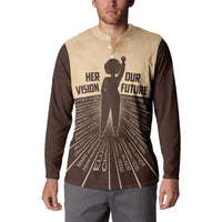 Her Vision Our Future Button Sweatshirt African Influential Black Women Inventors and Pioneers - Wonder Print Shop