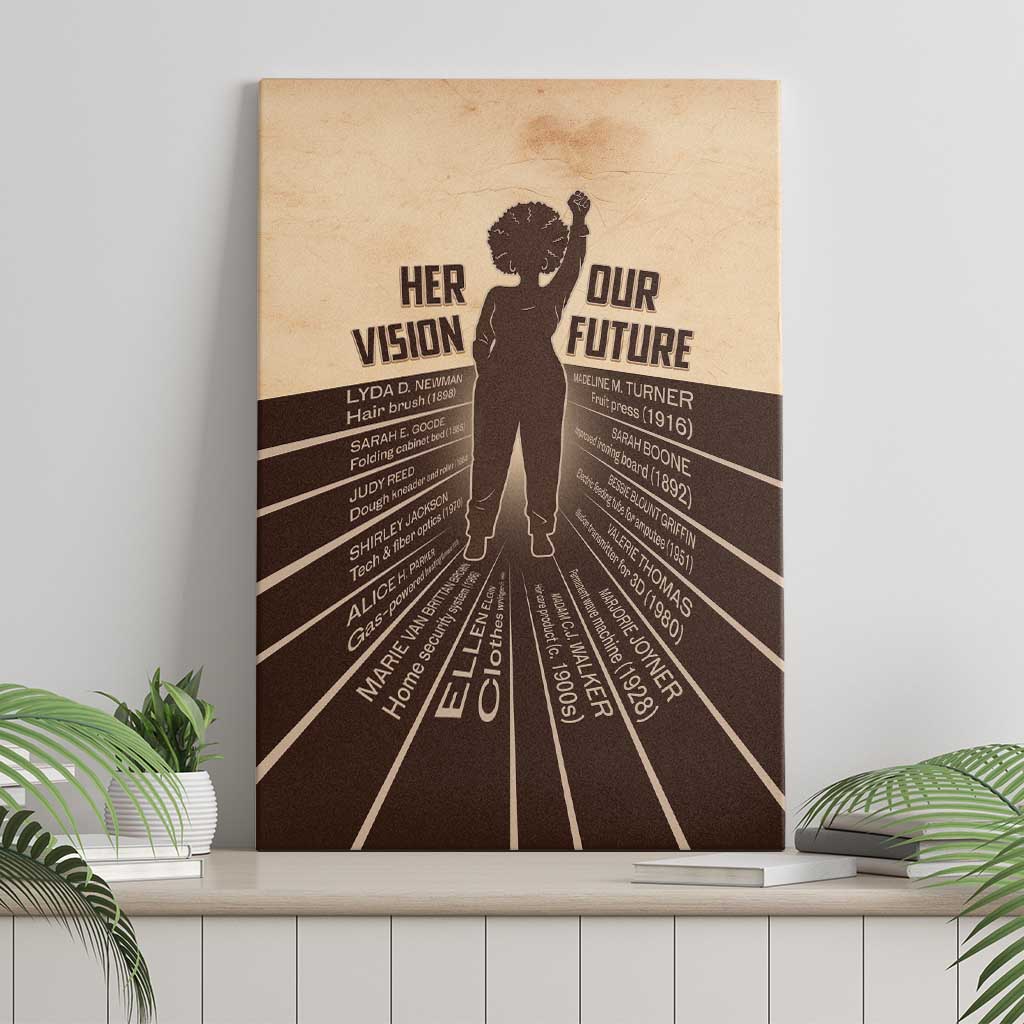 Her Vision Our Future Canvas Wall Art African Influential Black Women Inventors and Pioneers - Wonder Print Shop