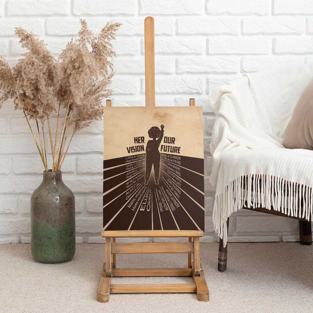 Her Vision Our Future Canvas Wall Art African Influential Black Women Inventors and Pioneers - Wonder Print Shop