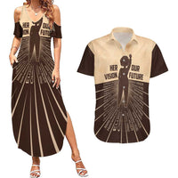Her Vision Our Future Couples Matching Summer Maxi Dress and Hawaiian Shirt African Influential Black Women Inventors and Pioneers - Wonder Print Shop