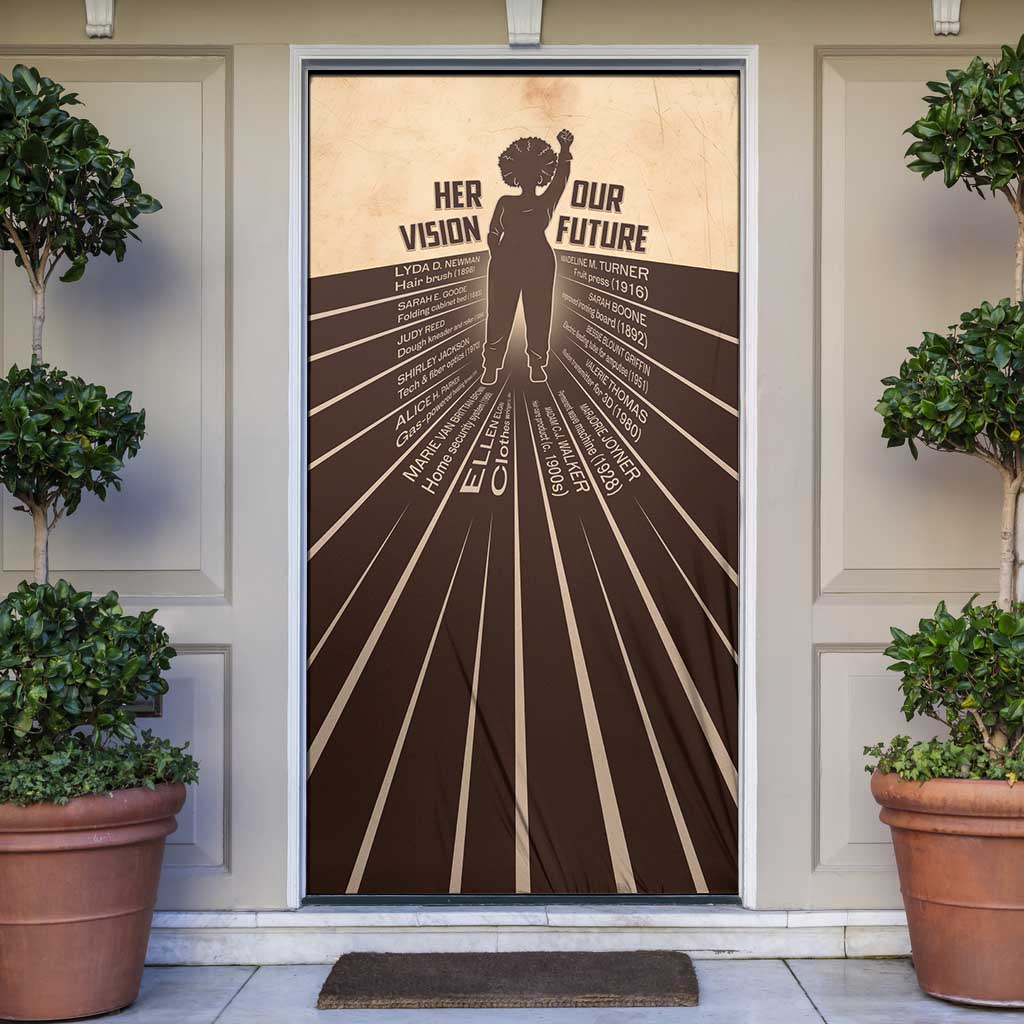 Her Vision Our Future Door Cover African Influential Black Women Inventors and Pioneers - Wonder Print Shop