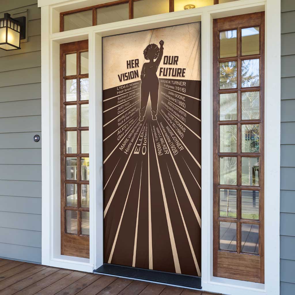 Her Vision Our Future Door Cover African Influential Black Women Inventors and Pioneers - Wonder Print Shop