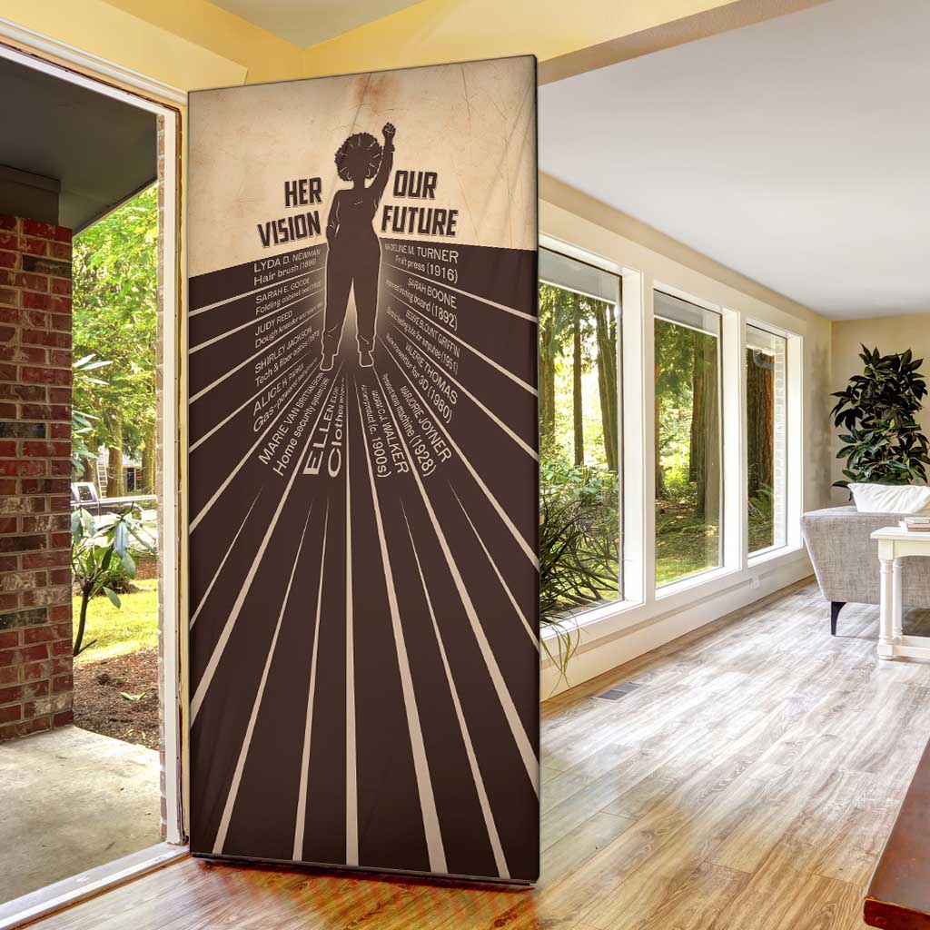 Her Vision Our Future Door Cover African Influential Black Women Inventors and Pioneers - Wonder Print Shop
