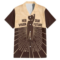 Her Vision Our Future Family Matching Off The Shoulder Long Sleeve Dress and Hawaiian Shirt African Influential Black Women Inventors and Pioneers - Wonder Print Shop