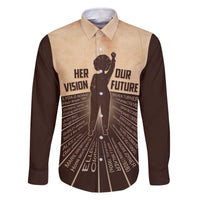 Her Vision Our Future Family Matching Off The Shoulder Long Sleeve Dress and Hawaiian Shirt African Influential Black Women Inventors and Pioneers - Wonder Print Shop