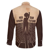 Her Vision Our Future Family Matching Off The Shoulder Long Sleeve Dress and Hawaiian Shirt African Influential Black Women Inventors and Pioneers - Wonder Print Shop