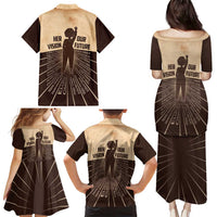 Her Vision Our Future Family Matching Puletasi and Hawaiian Shirt African Influential Black Women Inventors and Pioneers - Wonder Print Shop