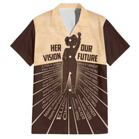 Her Vision Our Future Family Matching Short Sleeve Bodycon Dress and Hawaiian Shirt African Influential Black Women Inventors and Pioneers - Wonder Print Shop