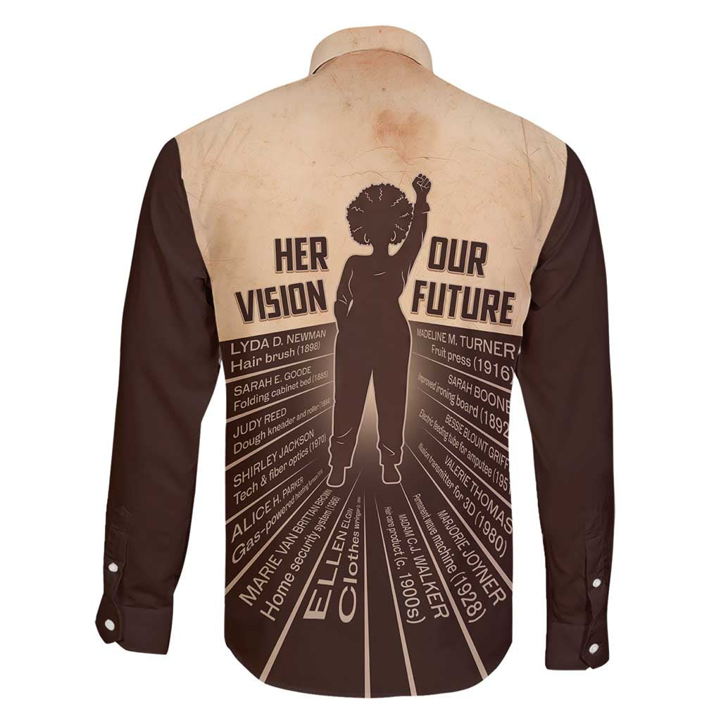 Her Vision Our Future Family Matching Short Sleeve Bodycon Dress and Hawaiian Shirt African Influential Black Women Inventors and Pioneers - Wonder Print Shop
