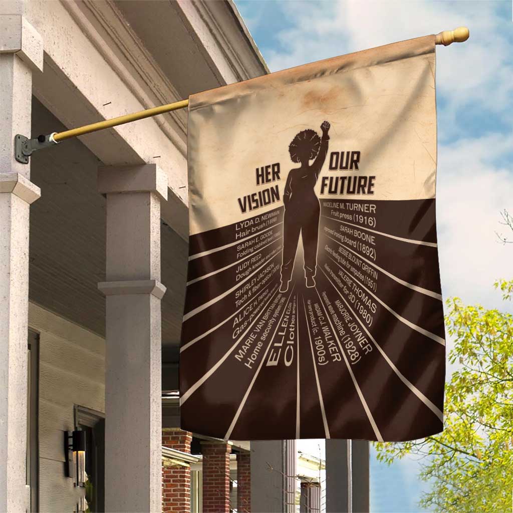 Her Vision Our Future Garden Flag African Influential Black Women Inventors and Pioneers - Wonder Print Shop