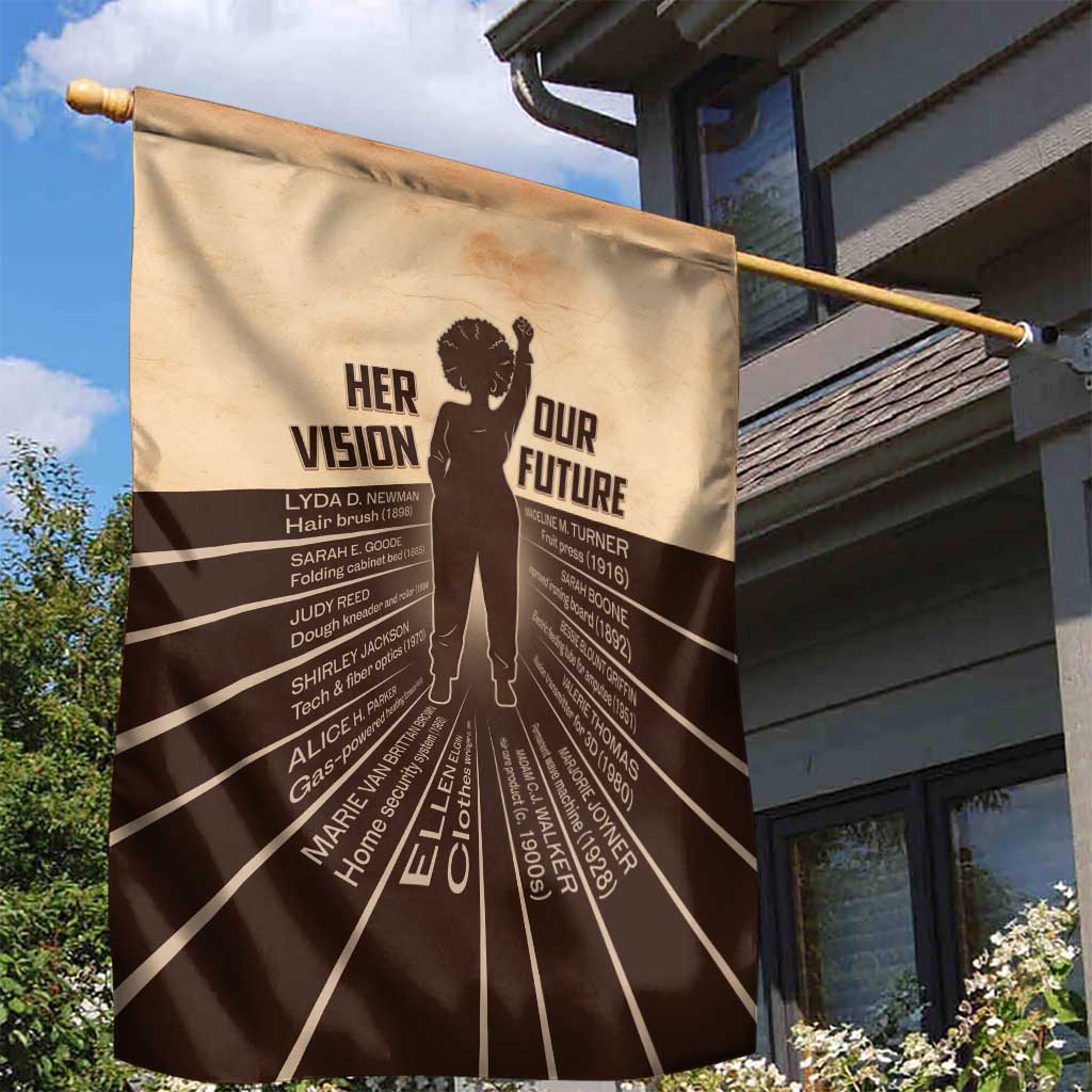 Her Vision Our Future Garden Flag African Influential Black Women Inventors and Pioneers - Wonder Print Shop