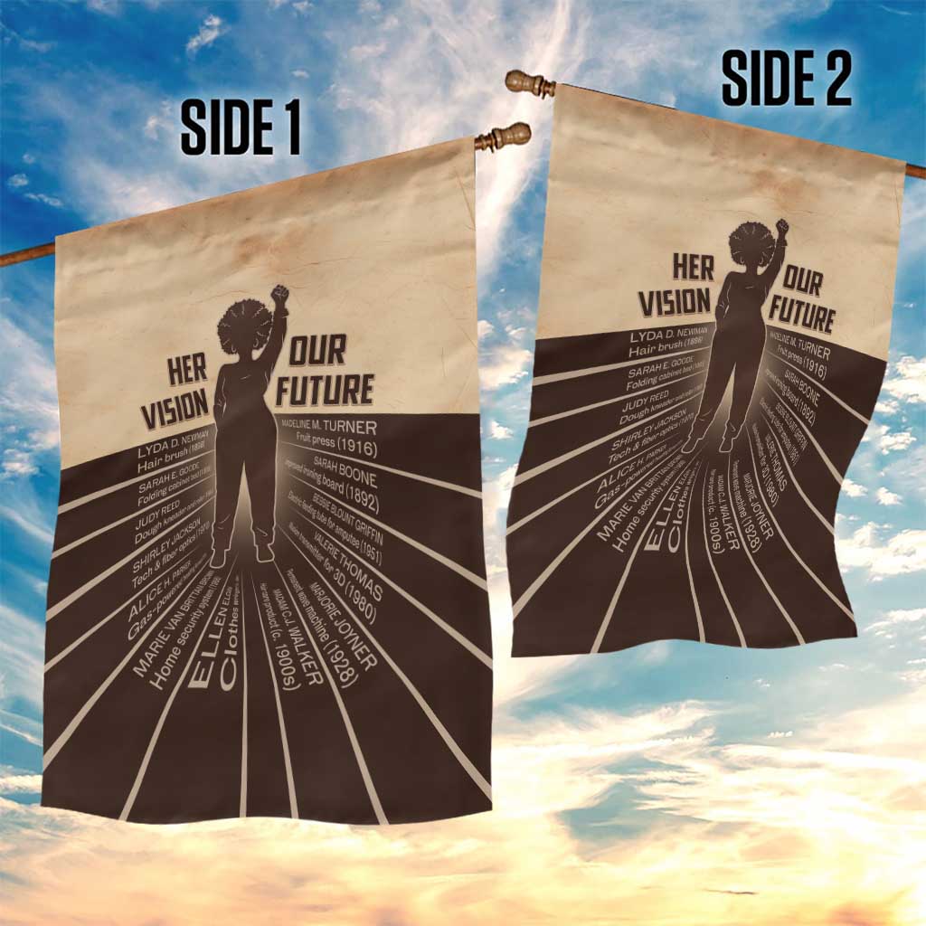 Her Vision Our Future Garden Flag African Influential Black Women Inventors and Pioneers - Wonder Print Shop