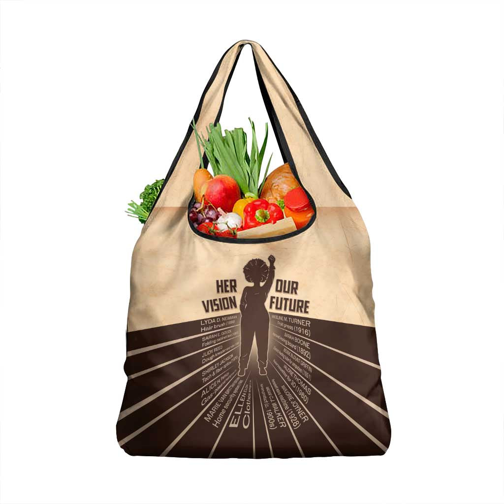 Her Vision Our Future Grocery Bag African Influential Black Women Inventors and Pioneers - Wonder Print Shop