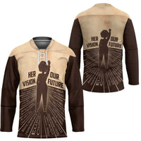 Her Vision Our Future Hockey Jersey African Influential Black Women Inventors and Pioneers - Wonder Print Shop