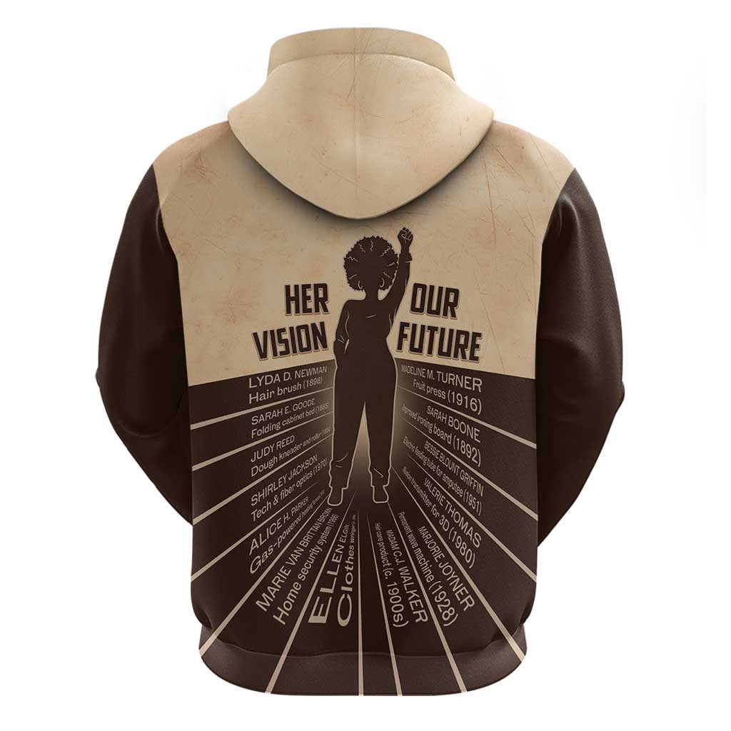 Her Vision Our Future Hoodie African Influential Black Women Inventors and Pioneers - Wonder Print Shop