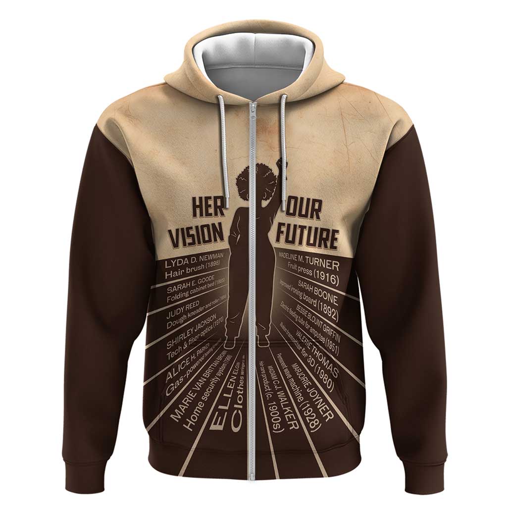 Her Vision Our Future Hoodie African Influential Black Women Inventors and Pioneers - Wonder Print Shop