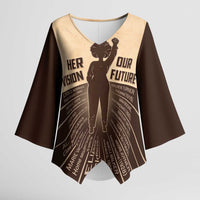 Her Vision Our Future Kimono Sleeve Blouse African Influential Black Women Inventors and Pioneers - Wonder Print Shop