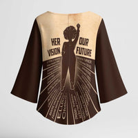 Her Vision Our Future Kimono Sleeve Blouse African Influential Black Women Inventors and Pioneers - Wonder Print Shop