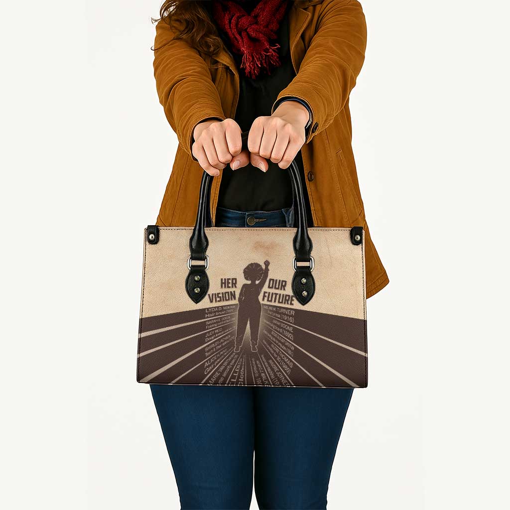 Her Vision Our Future Leather Bag African Influential Black Women Inventors and Pioneers - Wonder Print Shop
