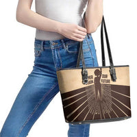 Her Vision Our Future Leather Tote Bag African Influential Black Women Inventors and Pioneers - Wonder Print Shop