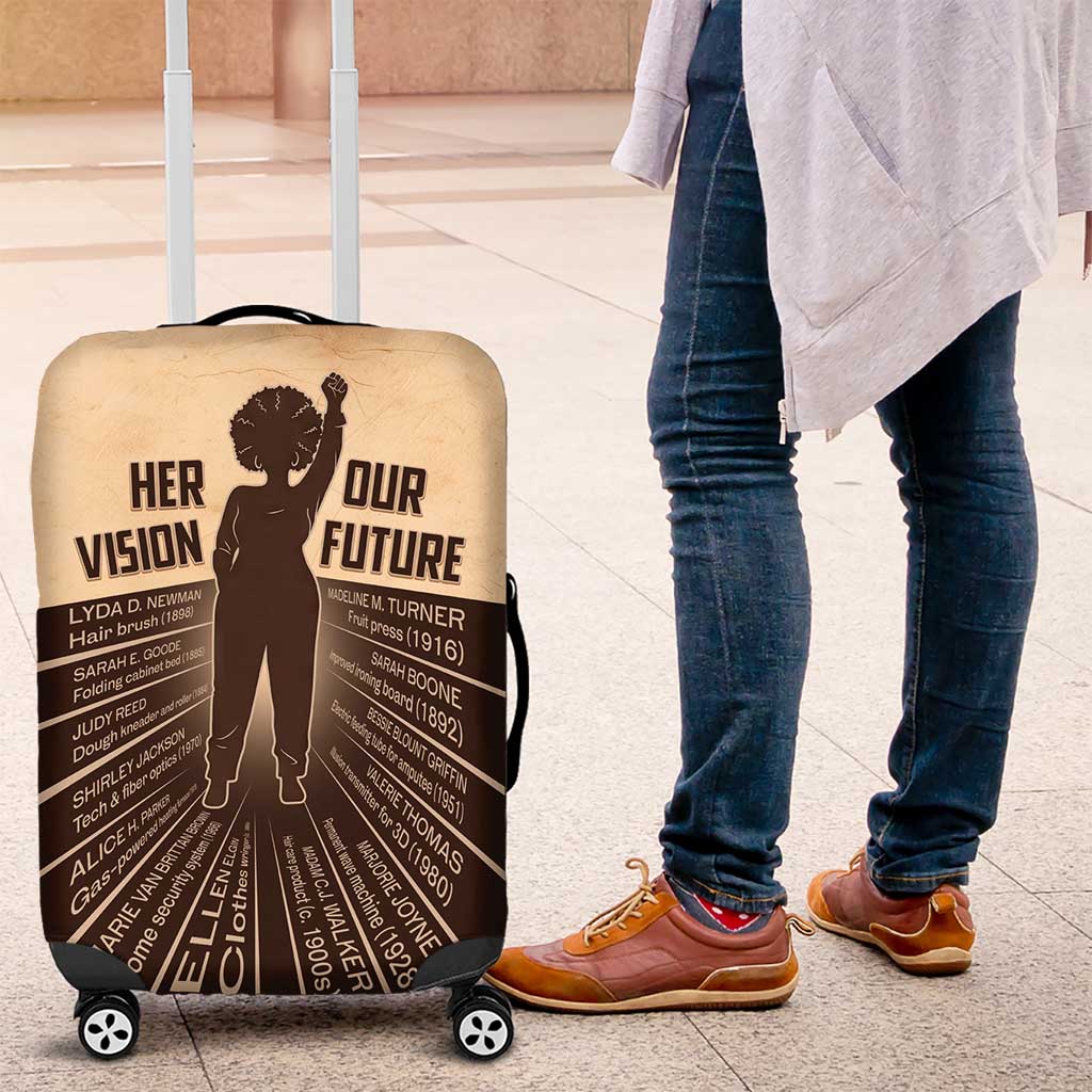 Her Vision Our Future Luggage Cover African Influential Black Women Inventors and Pioneers - Wonder Print Shop
