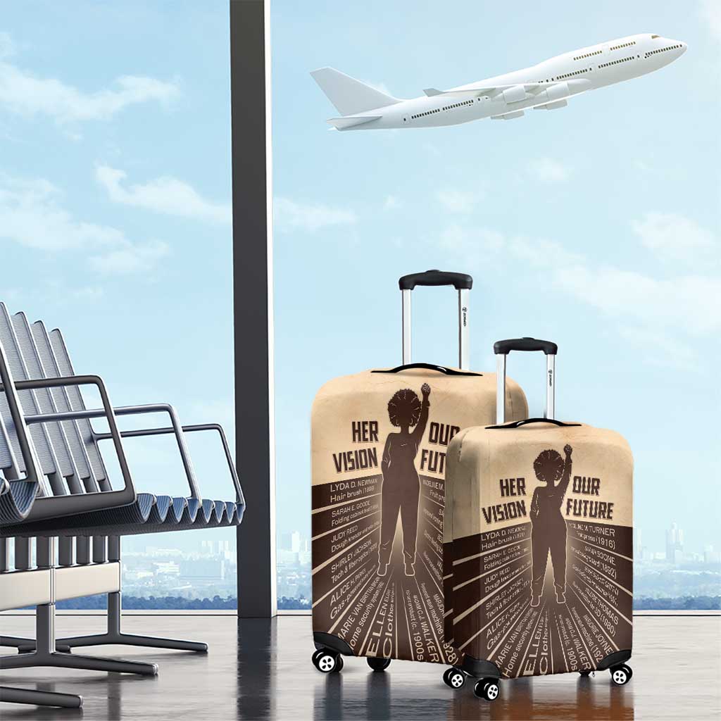 Her Vision Our Future Luggage Cover African Influential Black Women Inventors and Pioneers - Wonder Print Shop
