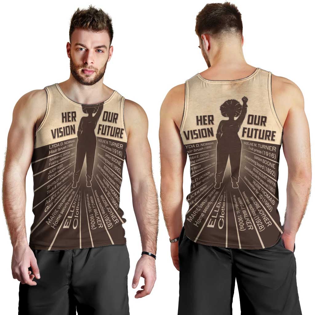 Her Vision Our Future Men Tank Top African Influential Black Women Inventors and Pioneers - Wonder Print Shop