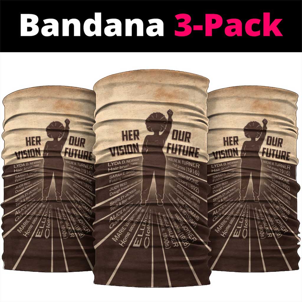 Her Vision Our Future Neck Gaiter African Influential Black Women Inventors and Pioneers - Wonder Print Shop