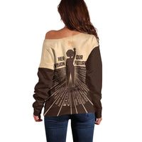 Her Vision Our Future Off Shoulder Sweater African Influential Black Women Inventors and Pioneers - Wonder Print Shop