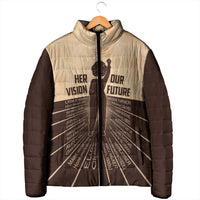 Her Vision Our Future Padded Jacket African Influential Black Women Inventors and Pioneers - Wonder Print Shop