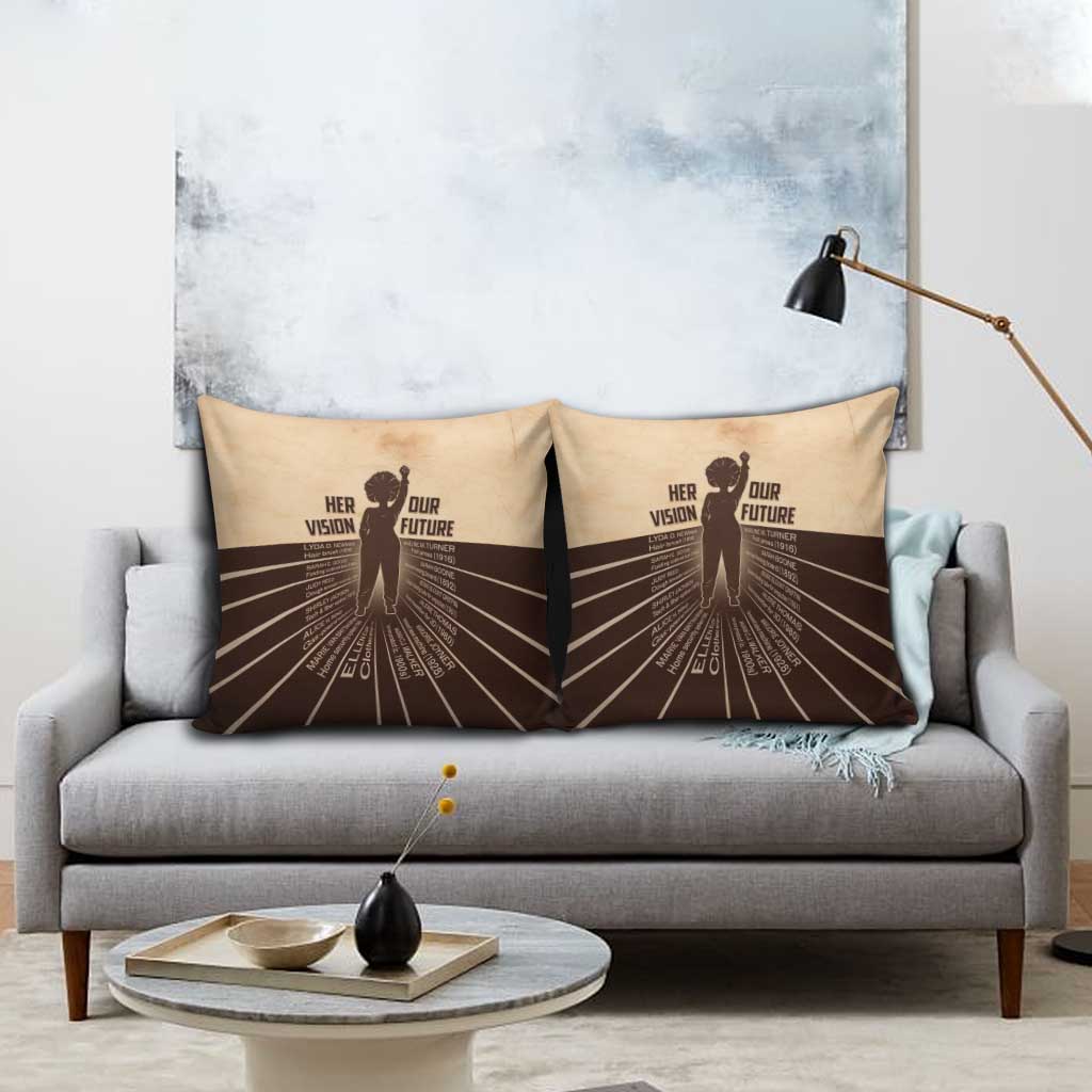 Her Vision Our Future Pillow Cover African Influential Black Women Inventors and Pioneers - Wonder Print Shop