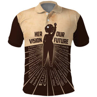 Her Vision Our Future Polo Shirt African Influential Black Women Inventors and Pioneers - Wonder Print Shop