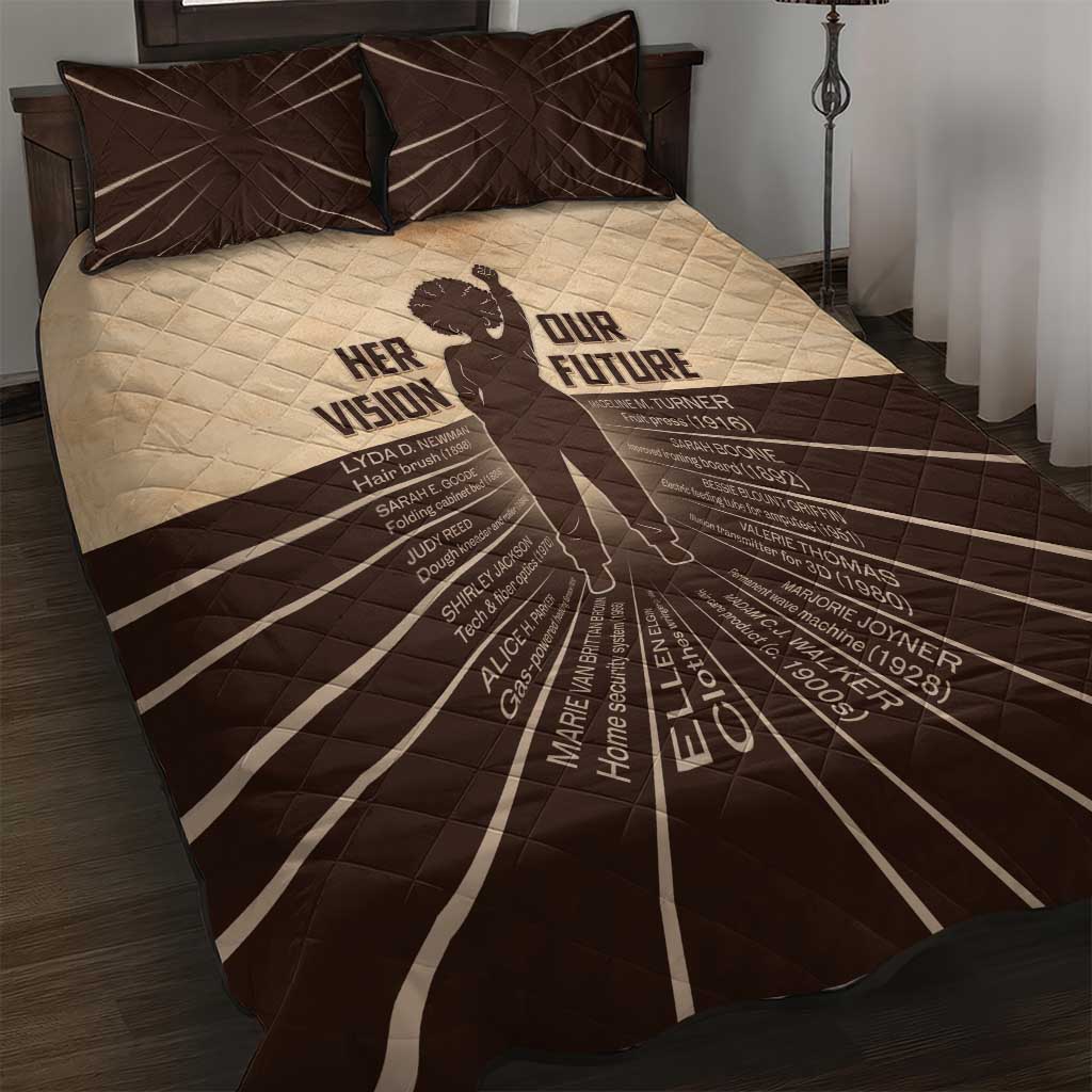 Her Vision Our Future Quilt Bed Set African Influential Black Women Inventors and Pioneers - Wonder Print Shop