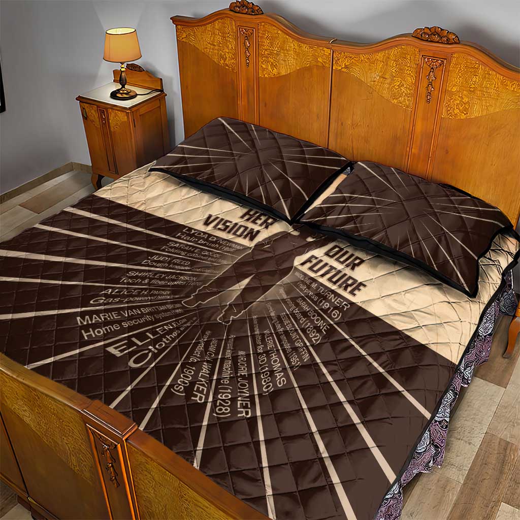 Her Vision Our Future Quilt Bed Set African Influential Black Women Inventors and Pioneers - Wonder Print Shop
