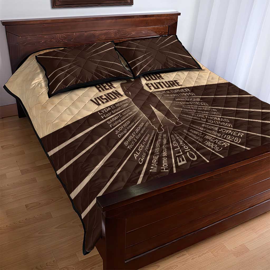 Her Vision Our Future Quilt Bed Set African Influential Black Women Inventors and Pioneers - Wonder Print Shop