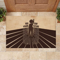 Her Vision Our Future Rubber Doormat African Influential Black Women Inventors and Pioneers - Wonder Print Shop