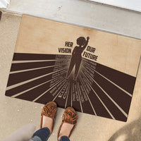 Her Vision Our Future Rubber Doormat African Influential Black Women Inventors and Pioneers - Wonder Print Shop