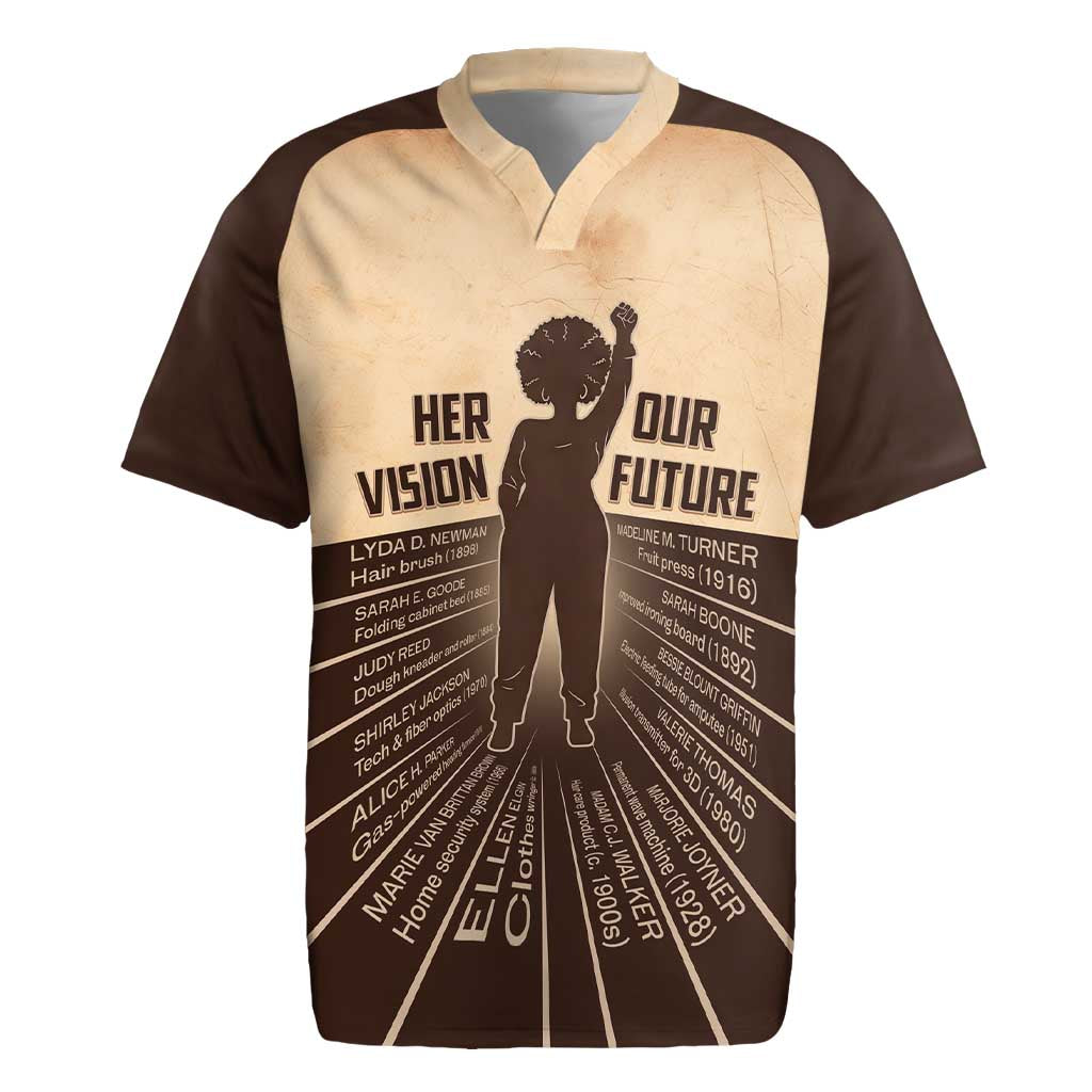 Her Vision Our Future Rugby Jersey African Influential Black Women Inventors and Pioneers - Wonder Print Shop