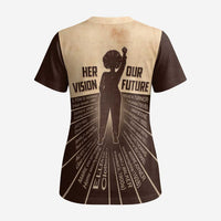 Her Vision Our Future Scrub Top African Influential Black Women Inventors and Pioneers - Wonder Print Shop